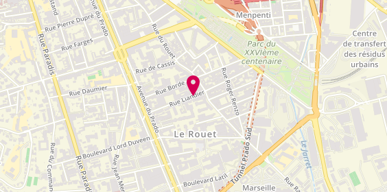 Plan de SQUERCIONI-AUMONT Anne, 58 Rue Liandier, 13008 Marseille