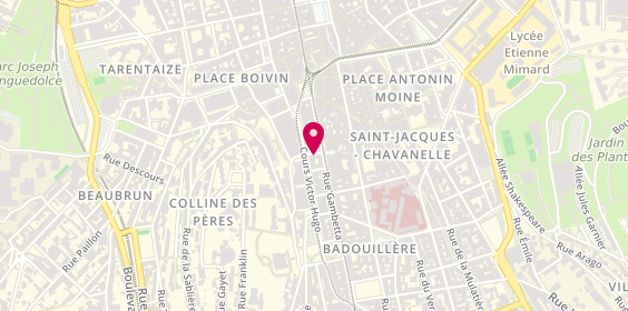 Plan de AUGIER Aurélie, 1 Cours Victor Hugo, 42000 Saint-Étienne
