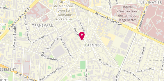 Plan de REBOTIER Marine, 28 Rue Laennec, 69008 Lyon