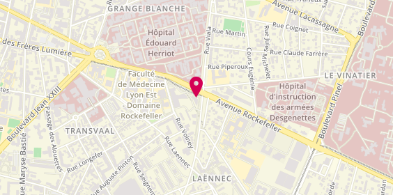 Plan de JOURNET Dorothée, 28 Avenue Rockefeller, 69008 Lyon