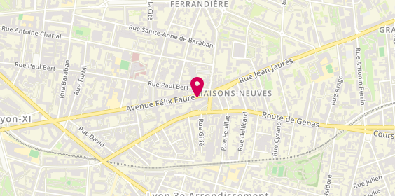 Plan de BERTHOUX GENESTOUX Agnès, 238 Avenue Félix Faure, 69003 Lyon