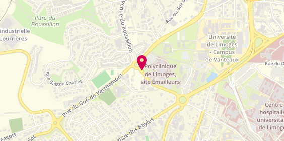 Plan de LEGROS Maxime, 1 Rue Victor Schoelcher, 87000 Limoges