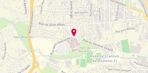 Plan de LAMARCHE Charlotte, 75 Rue du General Giraud, 42300 Roanne