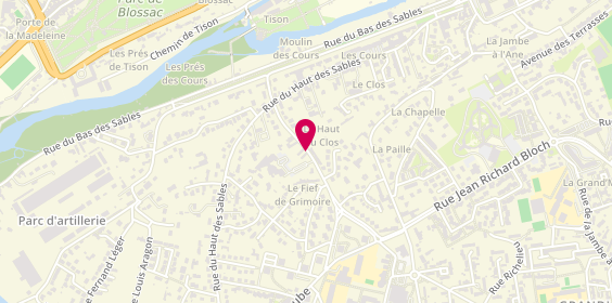 Plan de DJEZZAR-HOMO Aurélie, 38 Rue du Fief de Grimoire, 86000 Poitiers