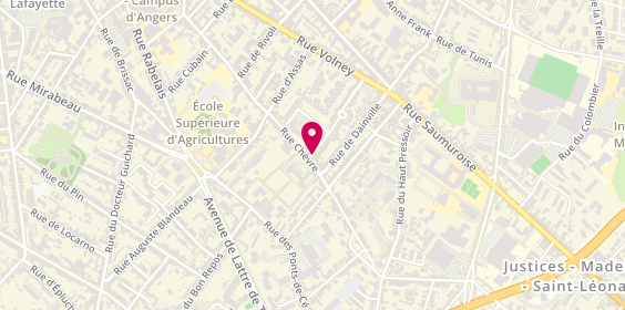 Plan de ROBIDAS-MARTIN Emilie, 57 Rue de la Chapelle, 49000 Angers