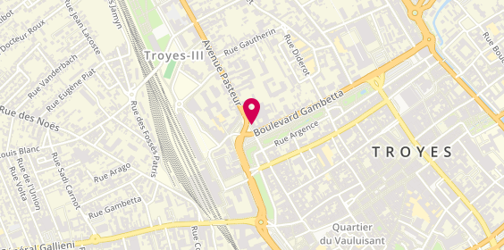 Plan de LEVERT Marc, 4 Avenue Pasteur, 10000 Troyes