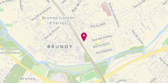 Plan de GILTON-ZANONI Françoise, 1 Rue des Vallees, 91800 Brunoy