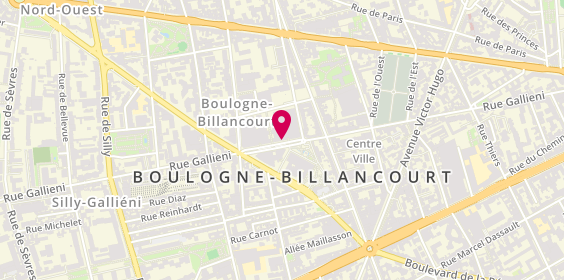 Plan de LAZIMY Yaël, 110 Rue Galliéni, 92100 Boulogne-Billancourt