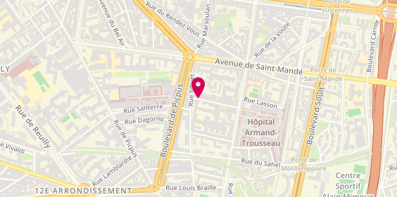 Plan de BROUSSARD Cécile, 28 Rue Mousset Robert, 75012 Paris