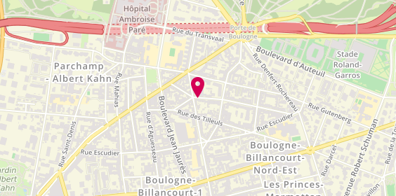 Plan de DOUAY-HAUSER Nathalie, 2 Rue Vauthier, 92100 Boulogne-Billancourt