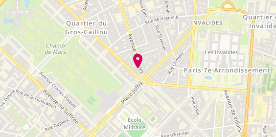 Plan de GORWOOD-JOURDAIN Sophie, 64 Avenue Bosquet, 75007 Paris