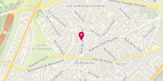 Plan de DELAFONTAINE Didier, 17 Rue de la Pompe, 75116 Paris