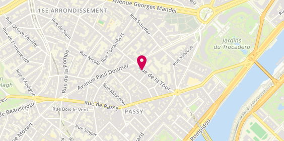 Plan de PIGNE Alain, 33 Rue de la Tour, 75116 Paris
