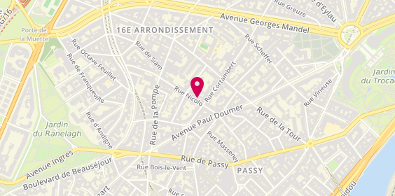 Plan de ADDA-HERZOG Elodie, 46 Rue Nicolo, 75116 Paris