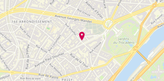 Plan de EMMANUELLI Jean Marc, 20 Rue Scheffer, 75116 Paris