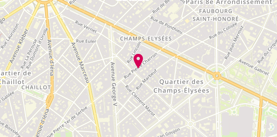 Plan de VALLETEAU DE MOULLIAC Françoise, 58 Rue Pierre Charron, 75008 Paris