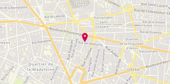 Plan de BORNE Hélène, 36 Rue des Marthurins, 75008 Paris