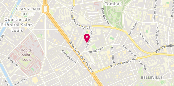 Plan de PONSAR-LANDRE Marguerite, 15 Rue de l'Atlas, 75019 Paris