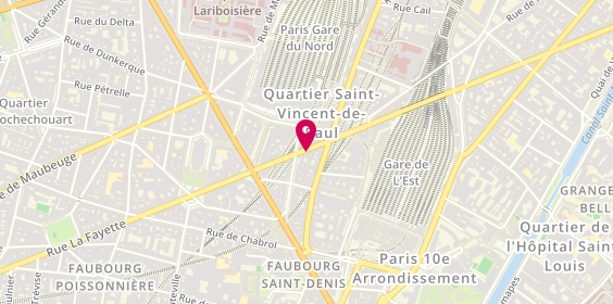 Plan de THIEBLOT Geneviève, 152 Rue la Fayette, 75010 Paris