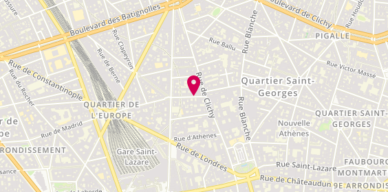 Plan de ZECCA PARENT Sylviane, 6 Rue de Liege, 75009 Paris