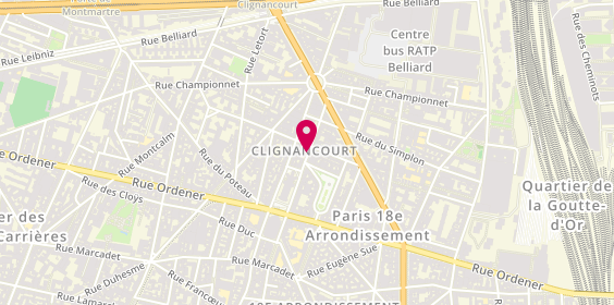 Plan de SCHIANO DI COLELLO Sylvie, 41 Rue Hermel, 75018 Paris