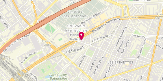Plan de DAMELINCOURT Marie, 110 Rue de la Jonquiere, 75017 Paris