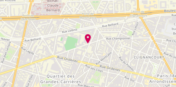Plan de LEMAIRE Josiane, 136 Rue Championnet, 75018 Paris