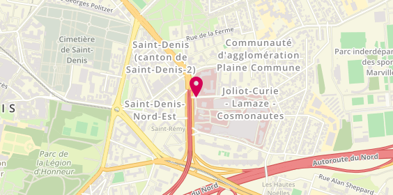 Plan de DE FOUCHER DE CAREIL Tiphaine, 2 Rue du Dr Delafontaine, 93205 Saint-Denis