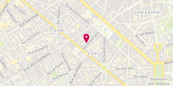 Plan de DE WAVRIN-DEVIENNE Dominique, 36 Rue d'Inkermann, 59000 Lille